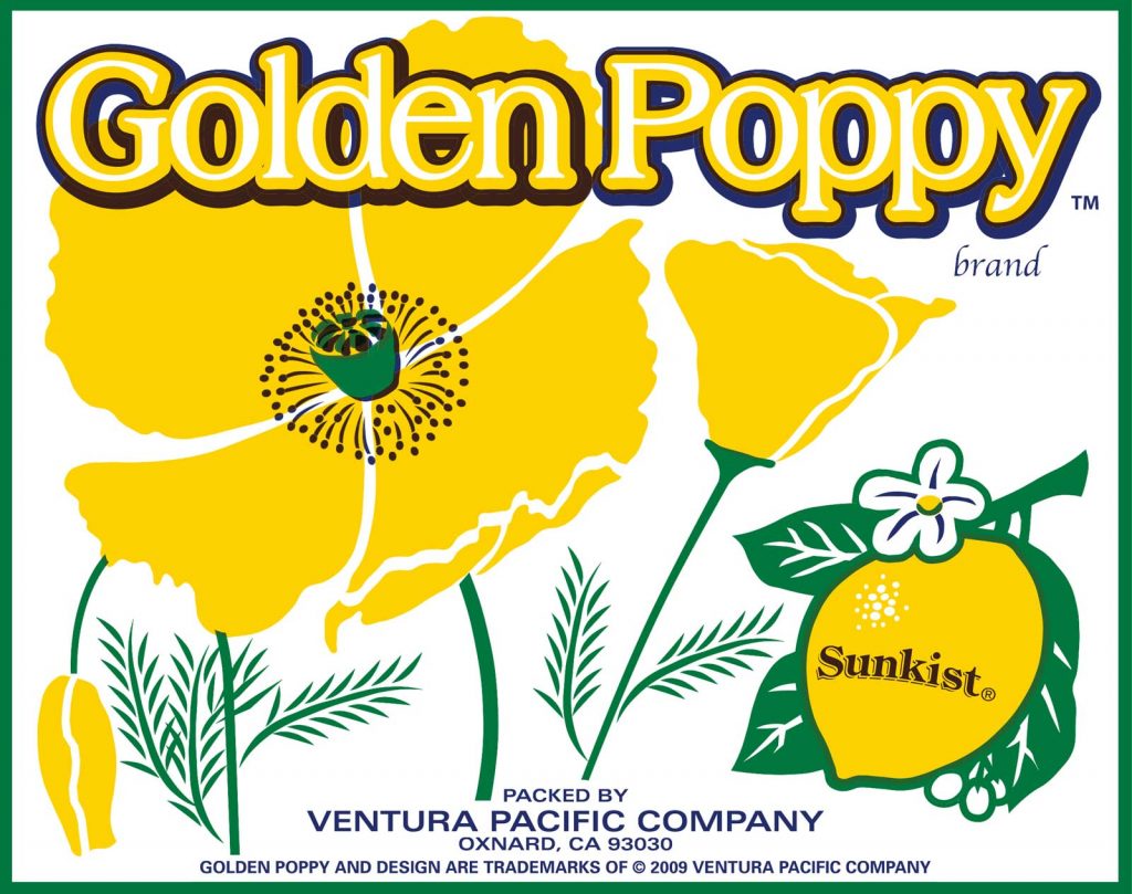 golden poppy label ventura pacific